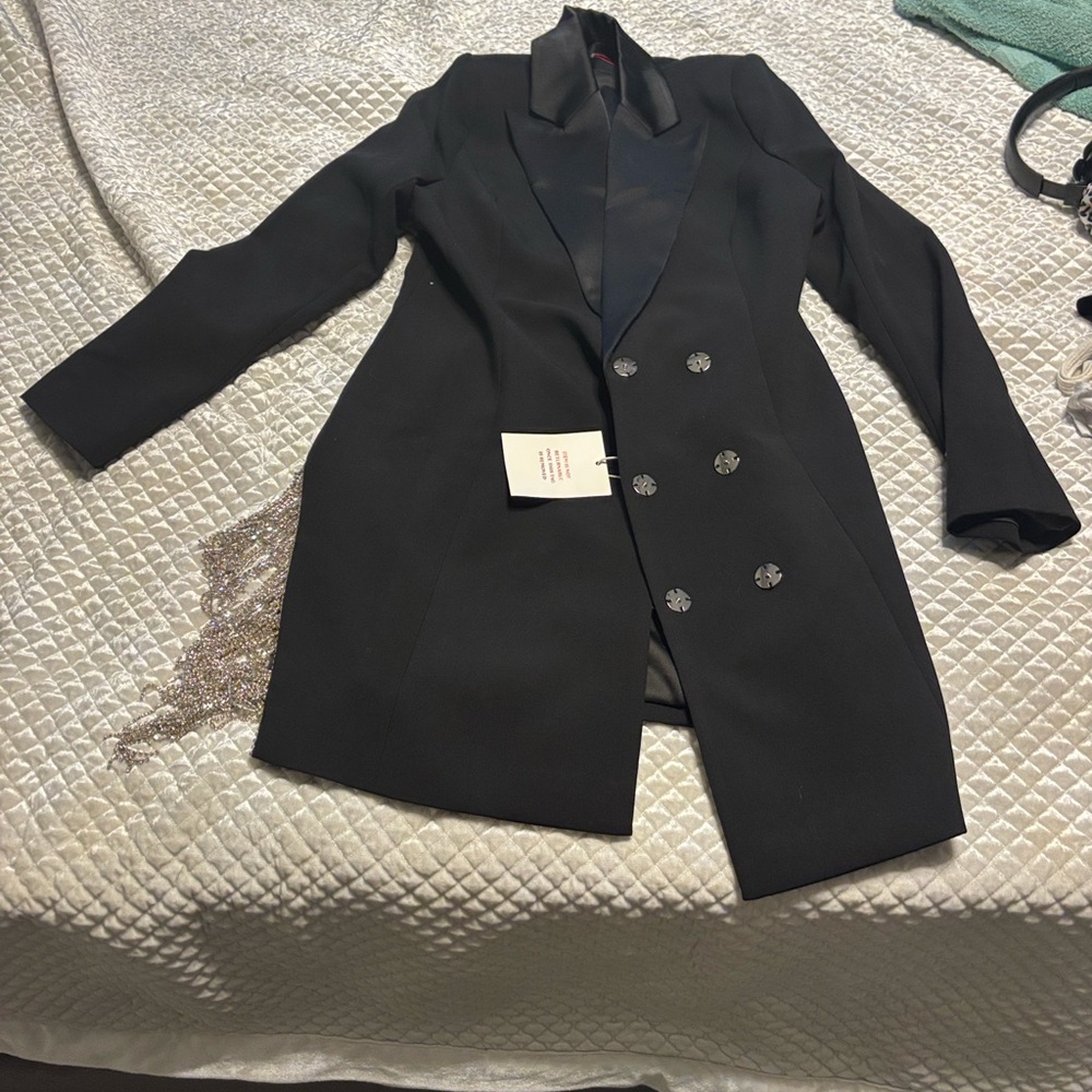 Sophisticated Black Long Sleeve Women's Dress